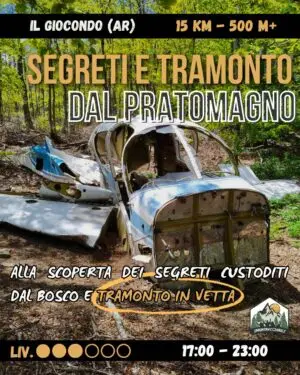Tramonto a 360 gradi dalla croce del PRATOMAGNO e relitti aerei - sab 29/08