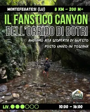 Acqua-trekking nel Fantastico Canyon dell'Orrido di Botri - dom 16/08